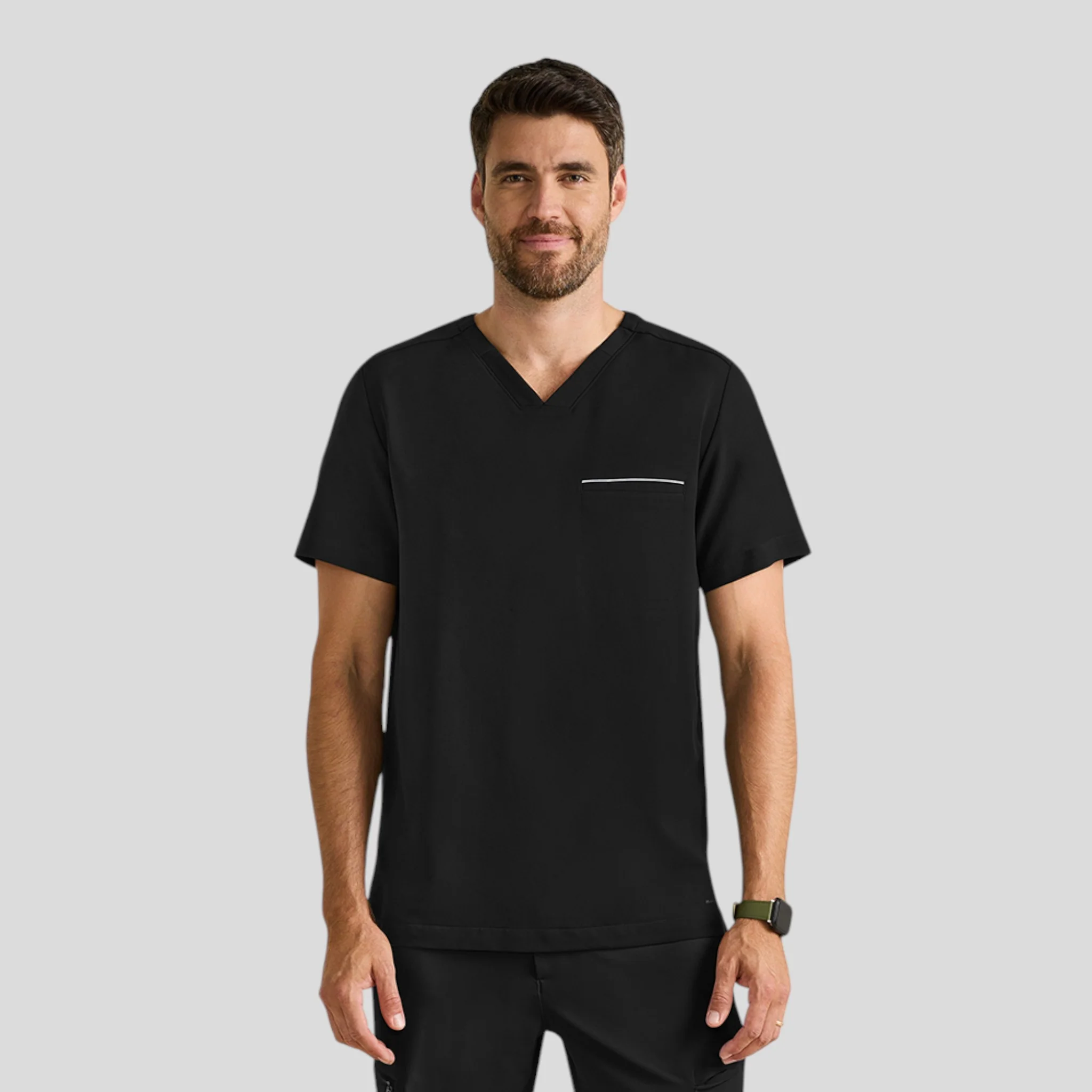 Scrub Top V Neck Healing Hands (360) For Men - Image 4