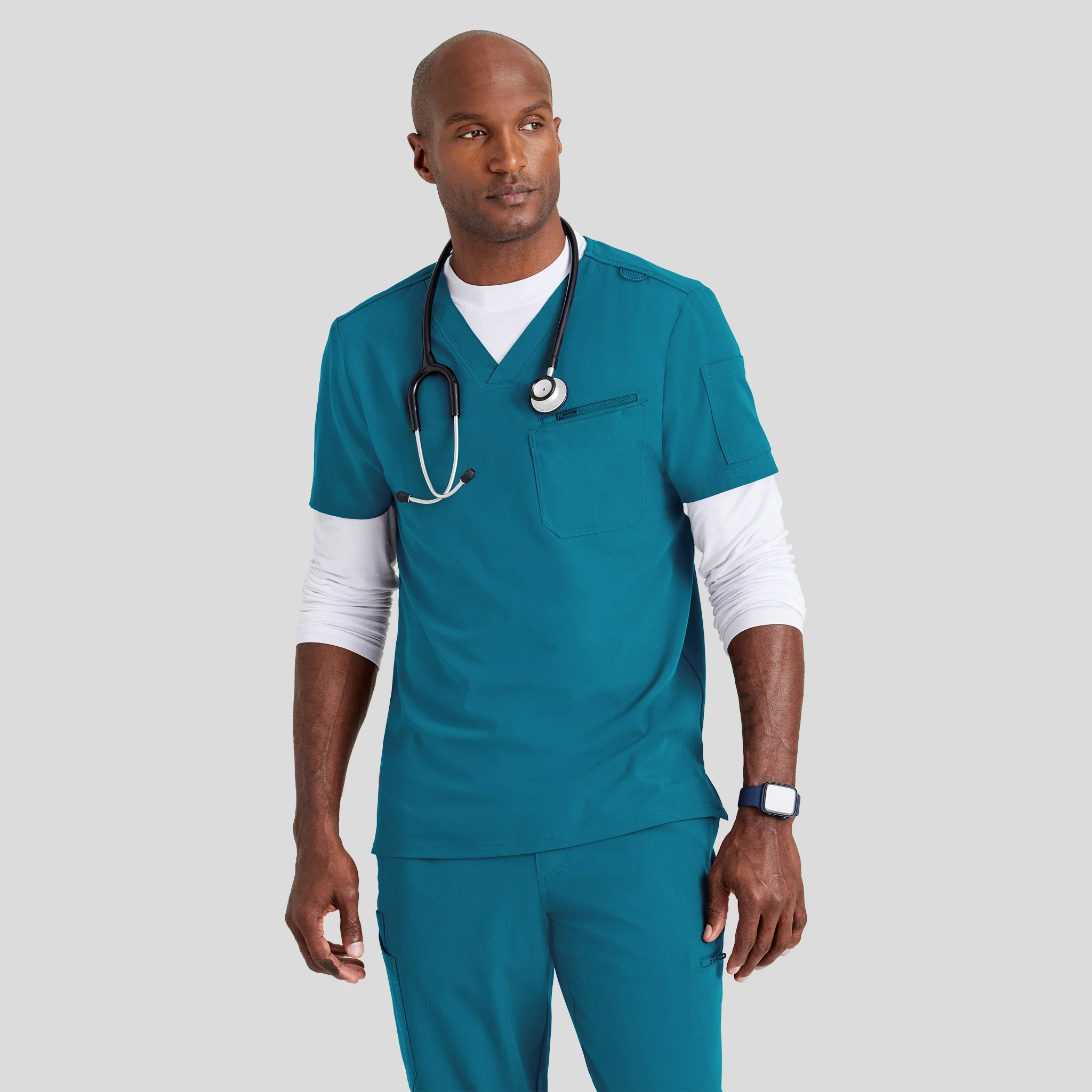 V-Neck Barco Unify Scrub Top for Men - Image 12