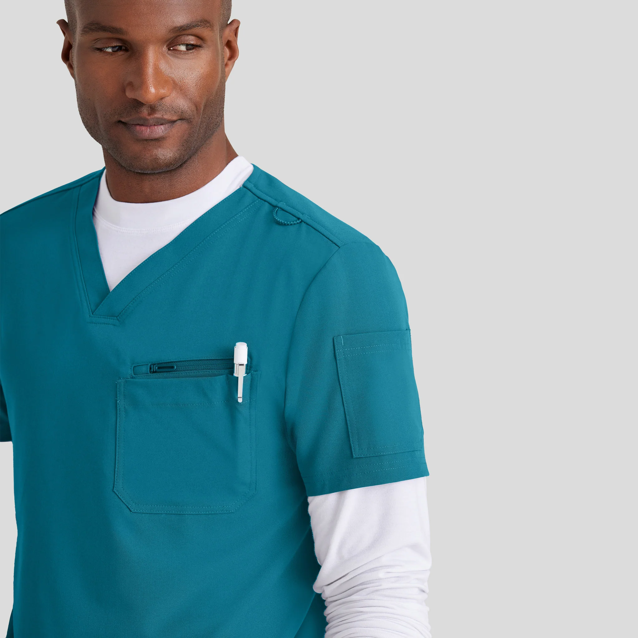V-Neck Barco Unify Scrub Top for Men - Image 15