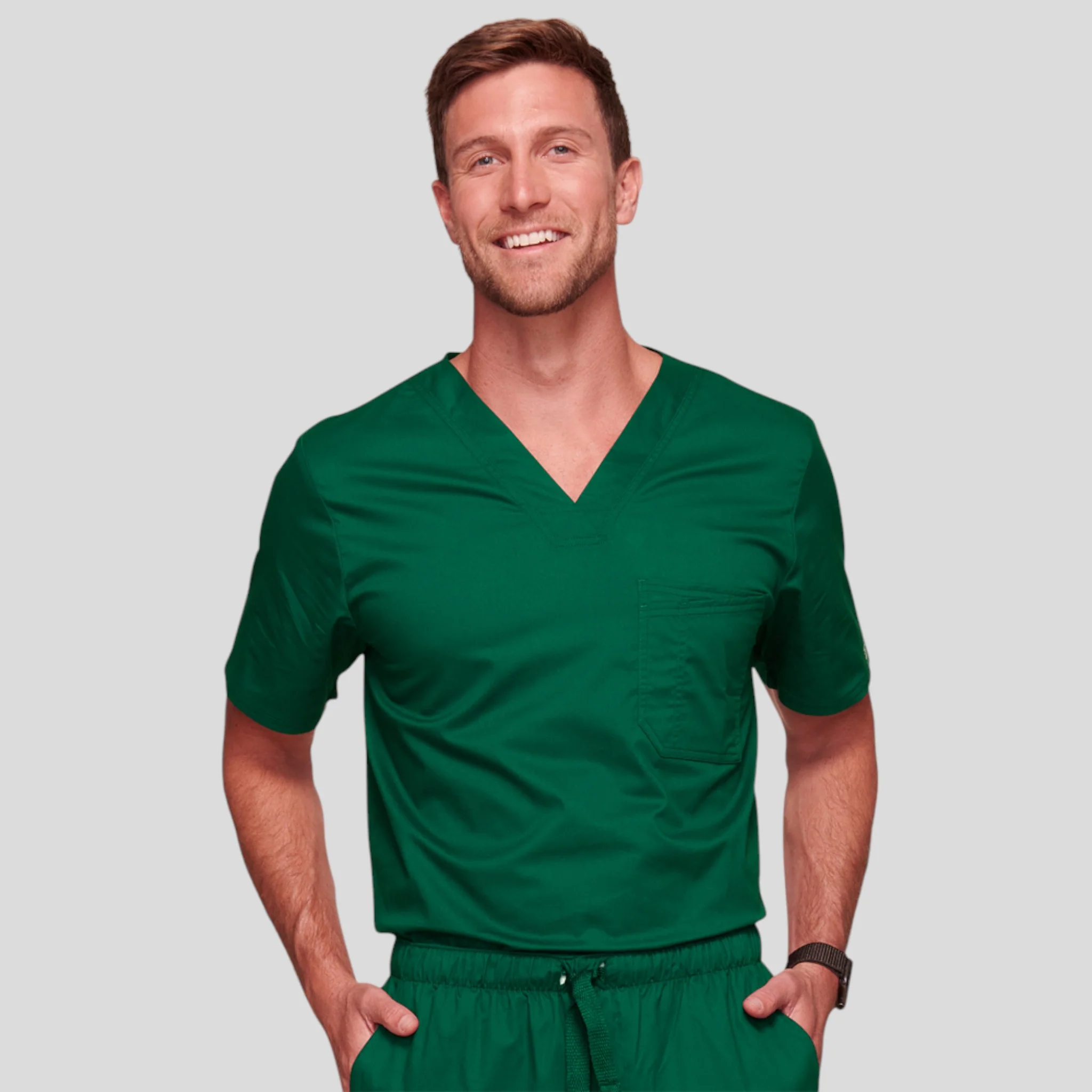 Scrub Top Cherokee V-Neck For Men - Image 10