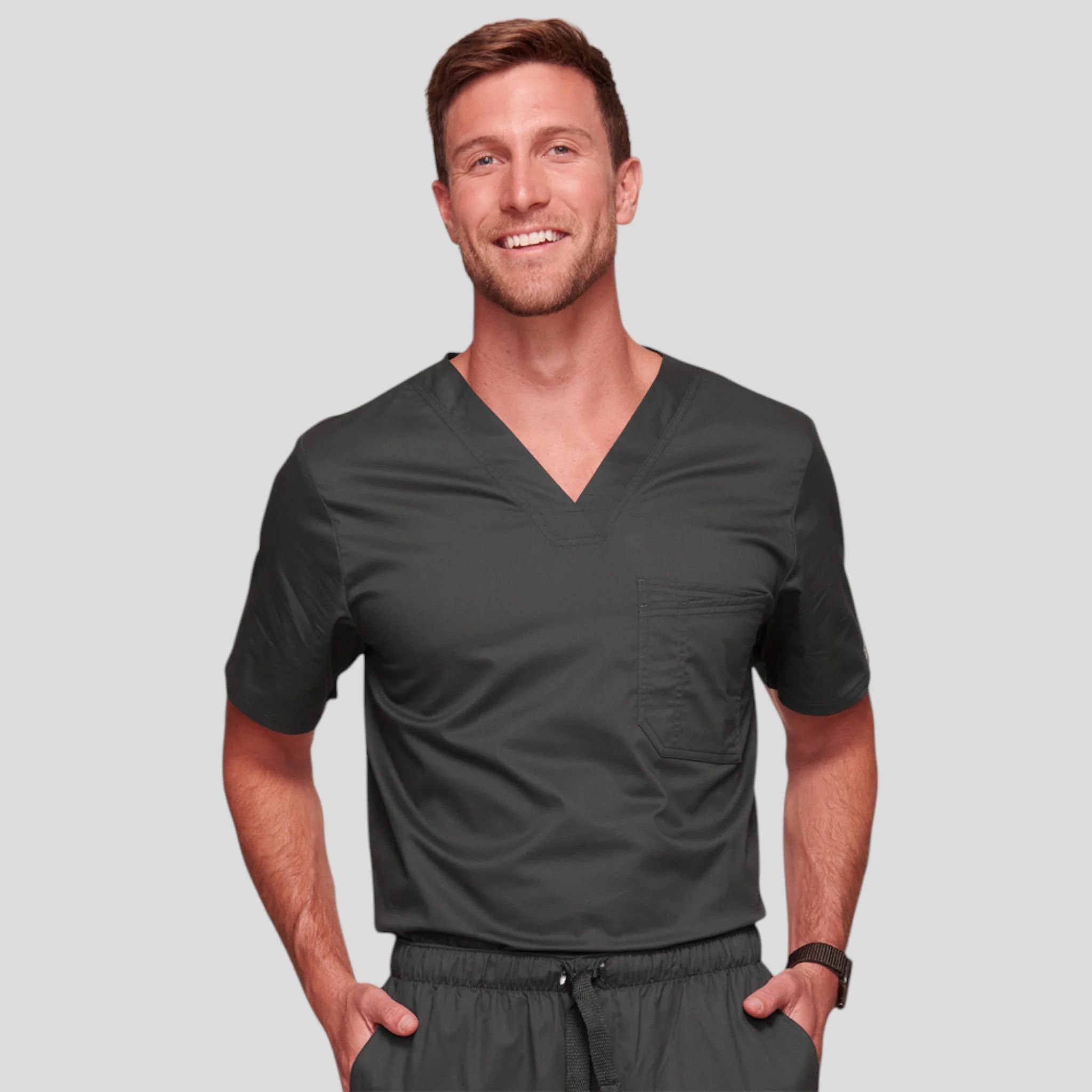 Scrub Top Cherokee V-Neck For Men - Image 13