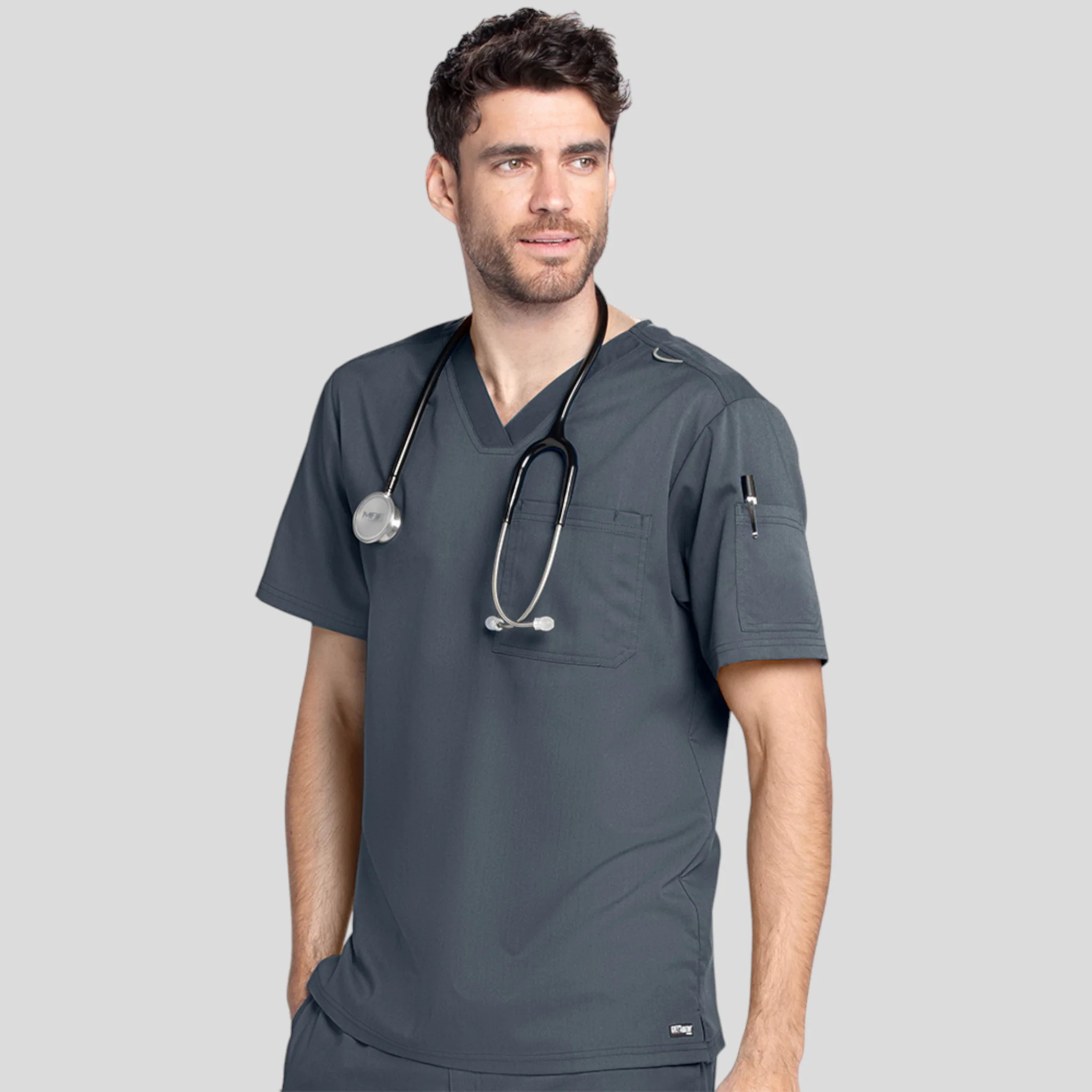Medical Scrub Top Grey's Anatomy for Men - Image 25