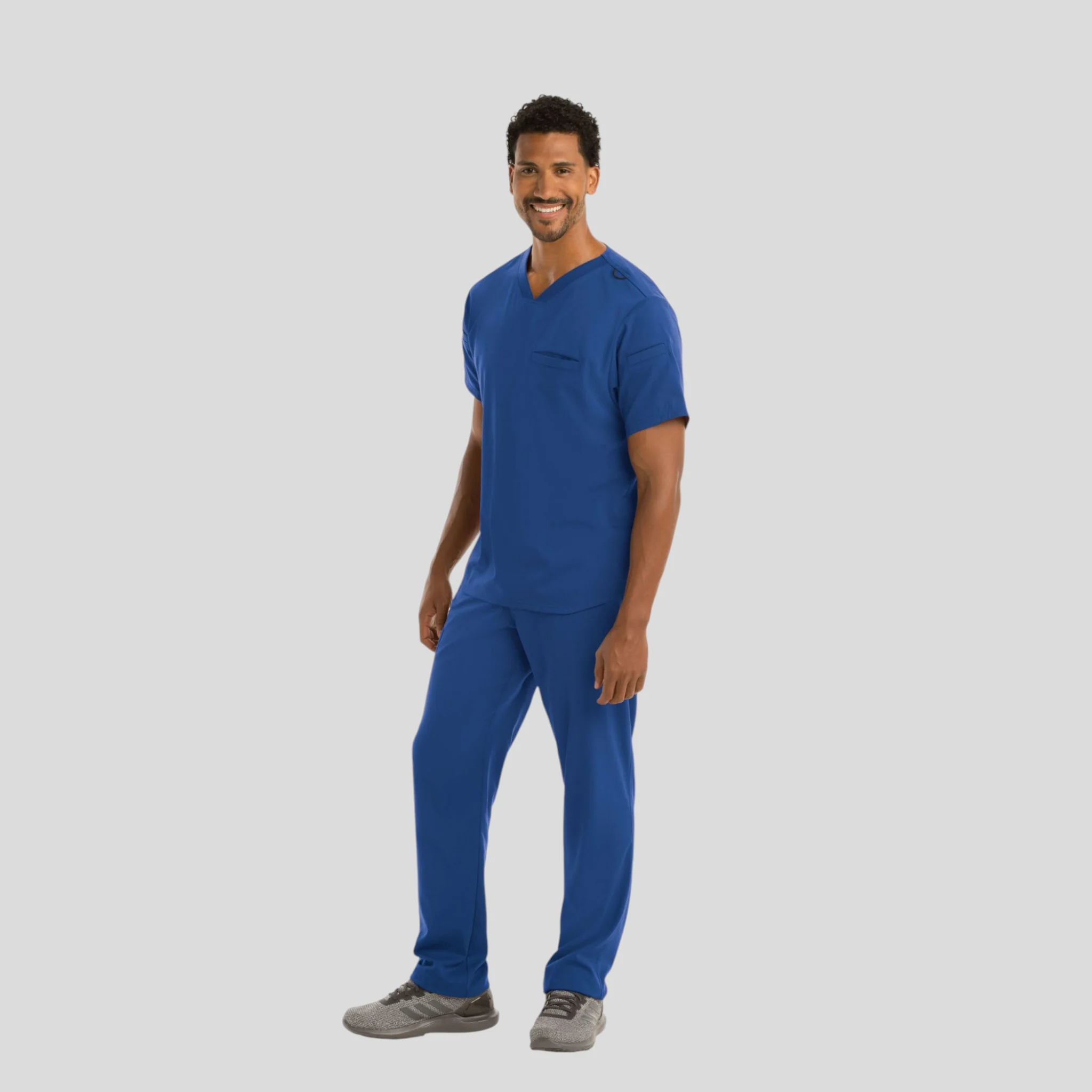 Scrub Top Greys Spandex for Men - Image 6