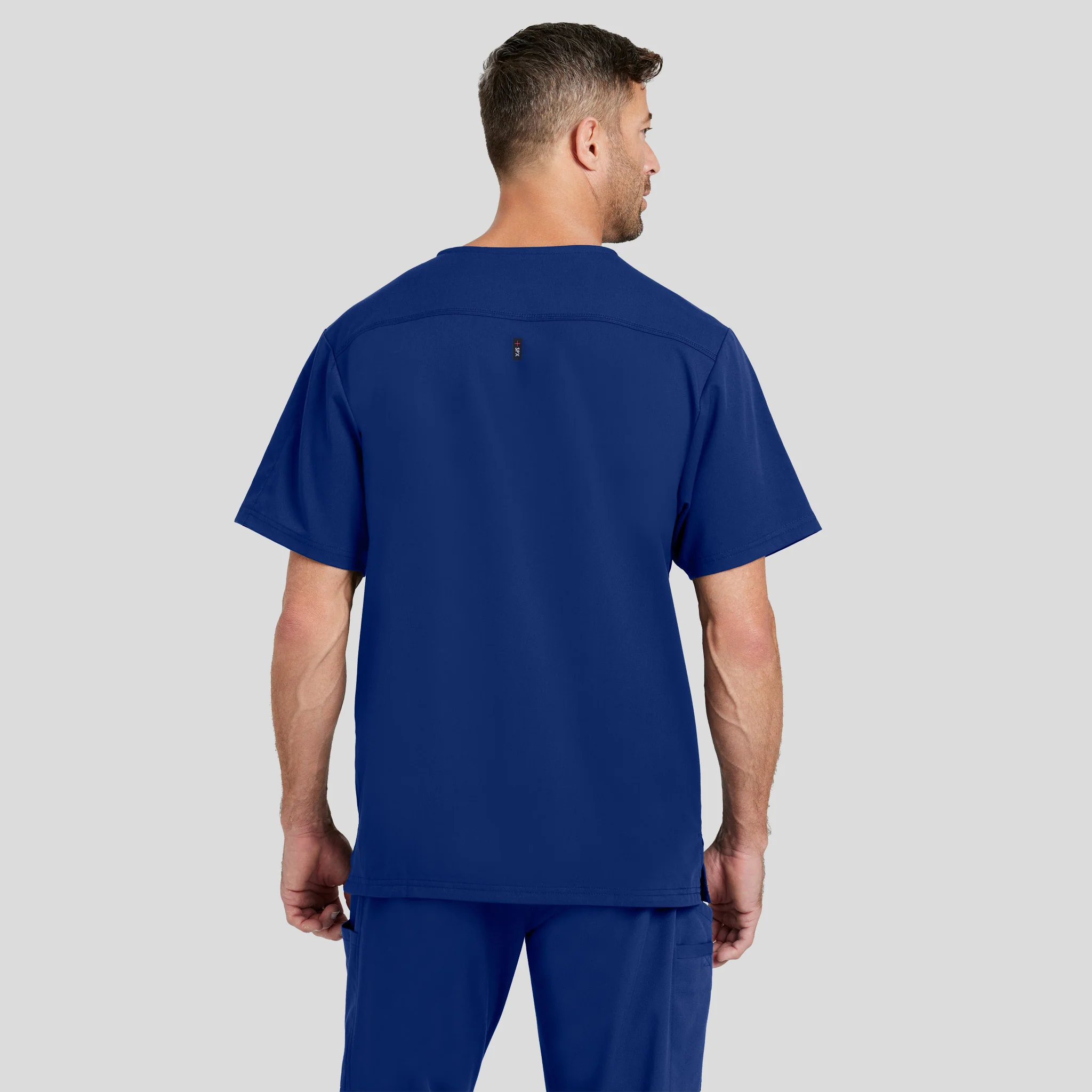 V-Neck Scrub Top Grey's Spandex for Men - Image 18