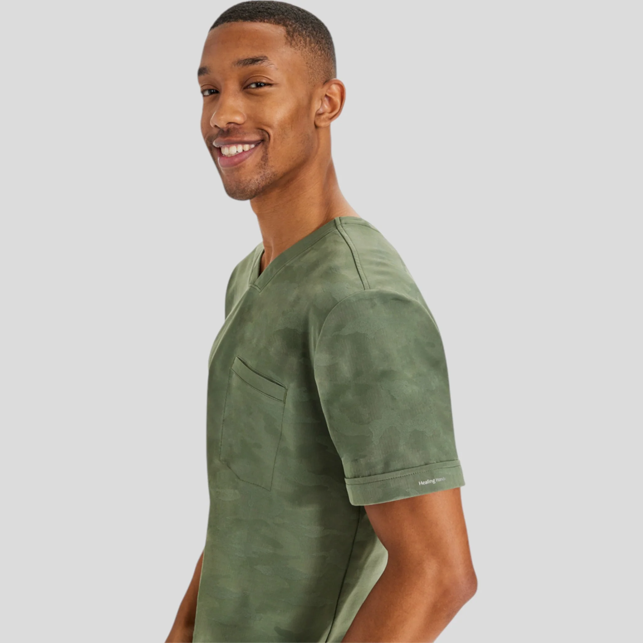 V-Neck Scrub Top Purple Label for Men - Image 4